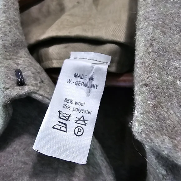 Vintage Wool Jacket Mens Small Green West Germany 60s Coat Military Cold War - Picture 11 of 16